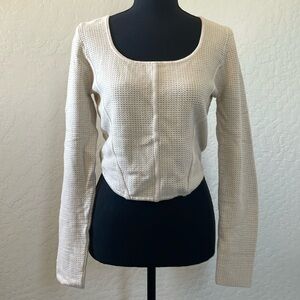 House of Harlow 1960 waffle knit corset top